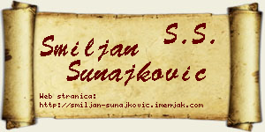 Smiljan Sunajković vizit kartica